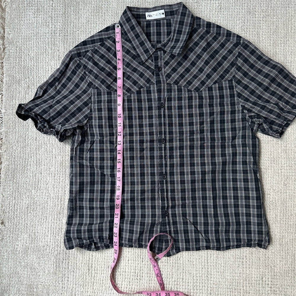 Zara Short Sleeve Button Up Casual Shirt Bundle Large - Picture 7 of 9